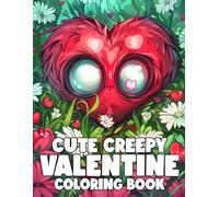 Cute Creepy Valentine Coloring Book: Adorable Darkness Coloring pages featuring Haunted Stuff and Spooky Love Illustrations for All Ages Soothing Anxiety and Peaceful Joy