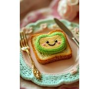 Cute Crochet Avocado Toast Blank Lined Notebook: For Help With Everyday Tasks