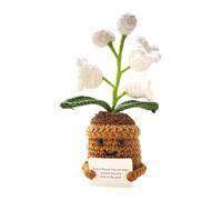 Cute Crochet Desk Flower Night Light, Lily of The Valley Floral Tabletop Lamp, Bedroom Crochet Night Lamp, Floral Crochet Desk Lamp, Crochet Night Light for Bedroom, Tabletop Floral Lamp for Bedroom