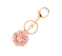 Cute Crystal Rhinestone Flower Keyring Keychain Charm Pendant Bag Purse Car Gift Elegant Alloy Accessory For Women Girls Party Banquet Pink Red Blue Black Colorful 3.93x1.49 Inches