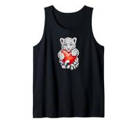 Cute Cub Bengal Tiger Design Growling Wild Animal Camiseta sin Mangas