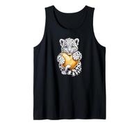 Cute Cub Bengal Tiger Design Growling Wild Animal Camiseta sin Mangas
