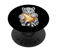 Cute Cub Bengal Tiger Design Growling Wild Animal PopSockets PopGrip Adhesivo