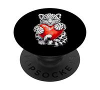 Cute Cub Bengal Tiger Design Growling Wild Animal PopSockets PopGrip Adhesivo