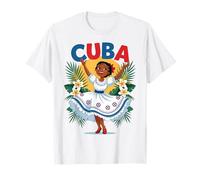 Cute Cuban Girl Cuba Traditional Dance Flowers Latina Camiseta