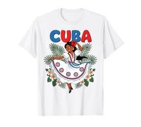 Cute Cuban Girl Cuba Traditional Dance Flowers Latina Camiseta