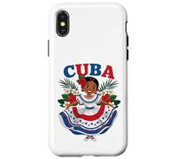 Cute Cuban Girl Cuba Traditional Dance Flowers Latina Carcasa para iPhone X/XS