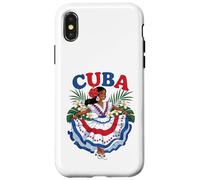 Cute Cuban Girl Cuba Traditional Dance Flowers Latina Carcasa para iPhone X/XS