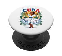 Cute Cuban Girl Cuba Traditional Dance Flowers Latina PopSockets PopGrip Adhesivo