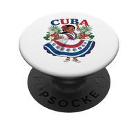 Cute Cuban Girl Cuba Traditional Dance Flowers Latina PopSockets PopGrip Adhesivo