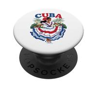 Cute Cuban Girl Cuba Traditional Dance Flowers Latina PopSockets PopGrip Adhesivo
