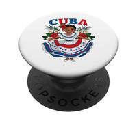 Cute Cuban Girl Cuba Traditional Dance Flowers Latina PopSockets PopGrip Adhesivo