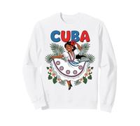 Cute Cuban Girl Cuba Traditional Dance Flowers Latina Sudadera