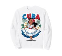 Cute Cuban Girl Cuba Traditional Dance Flowers Latina Sudadera