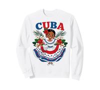 Cute Cuban Girl Cuba Traditional Dance Flowers Latina Sudadera