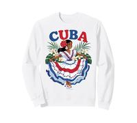 Cute Cuban Girl Cuba Traditional Dance Flowers Latina Sudadera