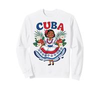 Cute Cuban Girl Cuba Traditional Dance Flowers Latina Sudadera