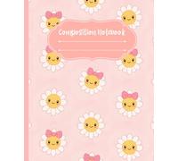 Cute Daisy Flowers with Bows Composition Notebook Wide Ruled: Cute Pastel Cover | 110 Pages | 7.5 x 9.25 in | Aesthetic Journal for Girls, School, Teens and Women