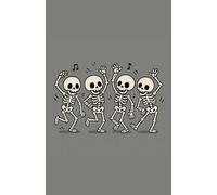 Cute Dancing Skeletons Notebook - 5.5" x 8.5" (14.0 × 21.6 cm): A pocket notebook with for everything, from notes to journaling: 5.5" x 8.5" with 7 mm ... small enough to carry, big enough to inspire.