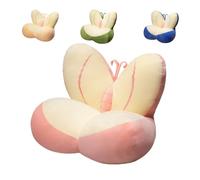 Cute Decorative Butterfly Back Seat Cushion,Cute Chair Cushions for Bleacher Reading Pillow Back Rest Pillow,with Plush Backrest for Bedroom Home Office Decor (Pink, L)