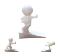 Cute Decorative Door Stopper Wedge,Anti-Slip Rubber Door Stop Holder for Standard Interior Doors,Home,Apartment,Office,Dorm,Hotel and Garage Use (white, B)