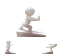 Cute Decorative Door Stopper Wedge,Anti-Slip Rubber Door Stop Holder for Standard Interior Doors,Home,Apartment,Office,Dorm,Hotel and Garage Use (white, A)