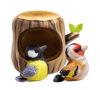 Cute Decorative Toys, Decorative Realistic Desk Decor, 14cm/5.51in Cartoon Bird Treehouse Plush Doll for Bird Lovers Kids Adults Birthday Holiday Party Favors Plush for Practical Convenient Use