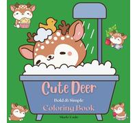Cute Deer: Bold & Simple Coloring Book