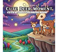 Cute Deer Moment: A Cozy Coloring Book Featuring Adorable Deer in Sweet, Simple, and Relaxing Moments