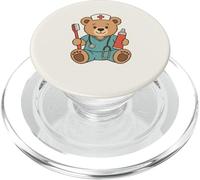 Cute Dental Nurse Teddy Bear Student Dentist Office Staff PopSockets PopGrip para MagSafe