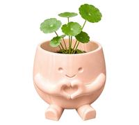 Cute Desktop Planter Pots, Decorative Flower Container Function, 6x8cm Growing for Indoor Green Decor, Ceramic Style Plant Holder Design, Garden Accessory for Windowsill Balcony Bedroom Use