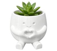Cute Desktop Planter Pots, Decorative Flower Container Function, 6x8cm Growing for Indoor Green Decor, Ceramic Style Plant Holder Design, Garden Accessory for Windowsill Balcony Bedroom Use