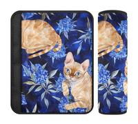 Cute Devon Rex Cats Royal Blue - Juego de 2 fundas para cinturón de seguridad que protege tu cuello y hombros para forro de avión para cinturón de seguridad