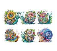 Cute Diamond Art Painting Refrigerator Magnets Kits for Fridge Stickers 6Pcs Refrigerator Fridge Magnets Diamond Art Kits DIY Home Decors Art Crafts for Adults Beginners w