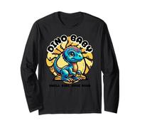 Cute Dino Baby Cartoon Illustration for Kids Manga Larga