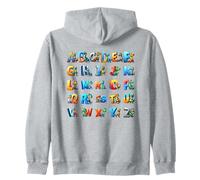 Cute Dinosaur Alphabet ABC A-Z Dino Lover Sudadera con Capucha