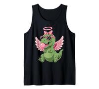 Cute Dinosaur Angel Valentine's Day Gum Love Camiseta sin Mangas