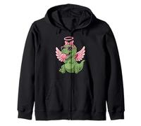 Cute Dinosaur Angel Valentine's Day Gum Love Sudadera con Capucha