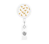 Cute Dinosaur Chicken Nuggets Retractable Badge Holder Carrete Clip Id Card Holder forNurse Student Office Worker