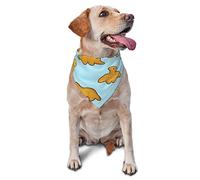 Cute Dinosaur Chicken Nuggets Spring Dog Bandanas Boy Bulk Cachorro Pañuelo Ajustable Triángulo Suave Baberos Accesorios para Perros Pequeños Medianos Grandes Gatos Blanco