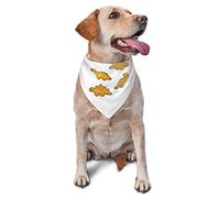 Cute Dinosaur Chicken Nuggets Spring Dog Bandanas Boy Bulk Cachorro Pañuelo Ajustable Triángulo Suave Baberos Accesorios para Perros Pequeños Medianos Grandes Gatos Blanco