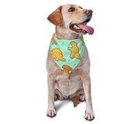 Cute Dinosaur Chicken Nuggets Spring Dog Bandanas Boy Bulk Cachorro Pañuelo Ajustable Triángulo Suave Baberos Accesorios para Perros Pequeños Medianos Grandes Gatos Blanco