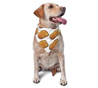 Cute Dinosaur Chicken Nuggets Summer Dog Bandanas Boy Bulk Puppy Pañuelo Ajustable Triángulo Suave Baberos Accesorios para Perros pequeños, medianos y Grandes Gatos