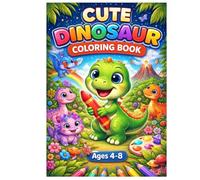 CUTE DINOSAUR COLORING BOOK Ages 4-8