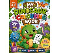 Cute Dinosaur Coloring Book for Kids Ages 3-6: Fun and Easy Dino Coloring Pages with Big, Simple Designs for Toddlers and Preschoolers | Cute Jurassic Friends, Thick Lines, and Large Coloring Spaces