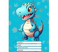 Cute Dinosaur Handwriting Practice Notebook for Kids Ages 4-8: Primary Writing Paper with Dashed Midline for Preschool, Kindergarten & Early Elementary Students