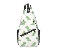 Cute Dinosaur Sling Bag Senderismo Mochila Crossbody Hombro Mochila Travel Chest Pack para Hombres Mujeres