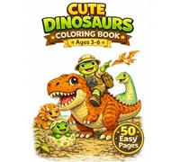 Cute Dinosaurs Coloring Book for Kids Ages 3-6: Big & Easy Designs for Toddlers (MOODY&COZY)