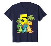 Cute Dinosaurs I'm 5 - cumpleaños de dinosaurio de acción Camiseta