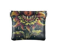 Cute Dinosaurs in Space - Monedero de poliuretano para hombre, Girasol con dientes, Diseño: